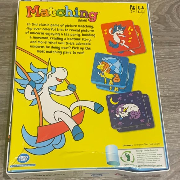 Toys Wonder Unicorn Memory Matching Board Game Poshmark